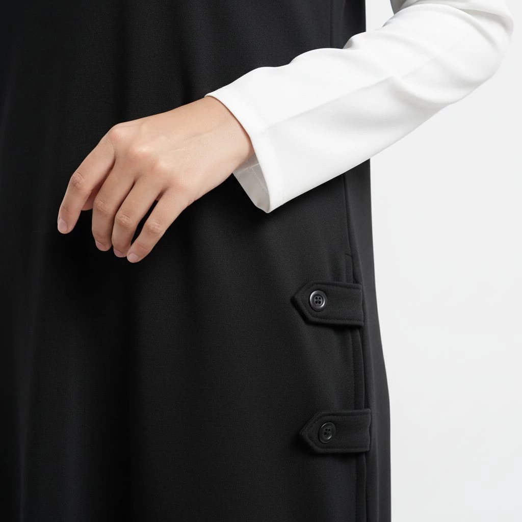 Detail belahan/bergaris