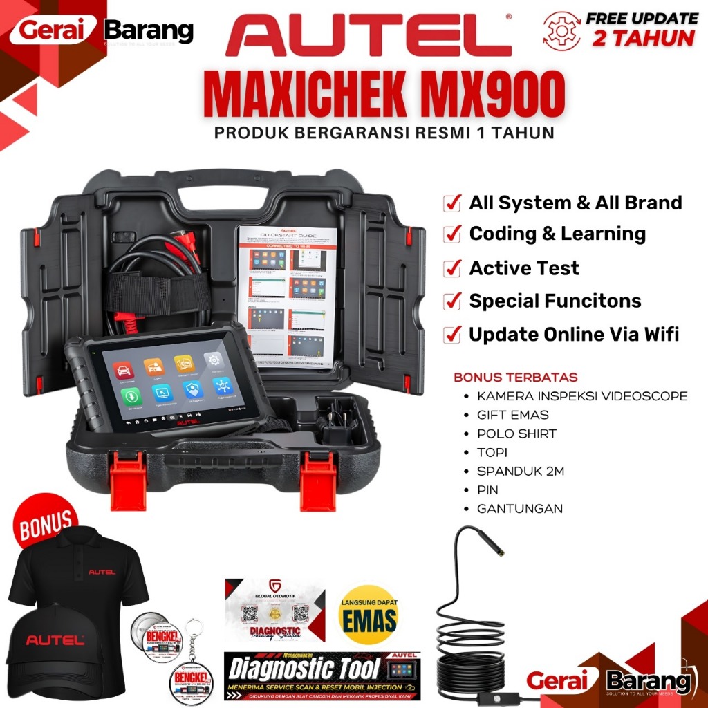 Jual Scanner Mobil Universal Autel MaxiCheck MX900 Alat Service Mobil ...