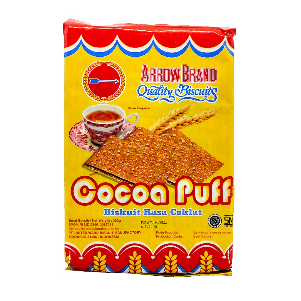 Jual Biskuit Rasa Coklat UBM ARROW BRAND Cocoa Puff 300 gr | Shopee ...