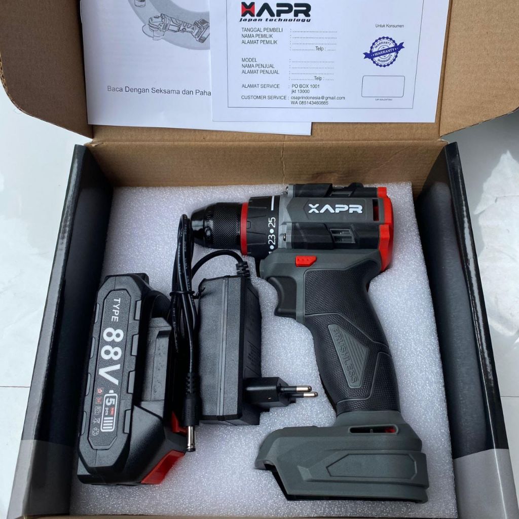 Jual APR RAJA BOR CORDLESS BRUSHLESS TYPE AP12+ 10mm keyless auto lock ...