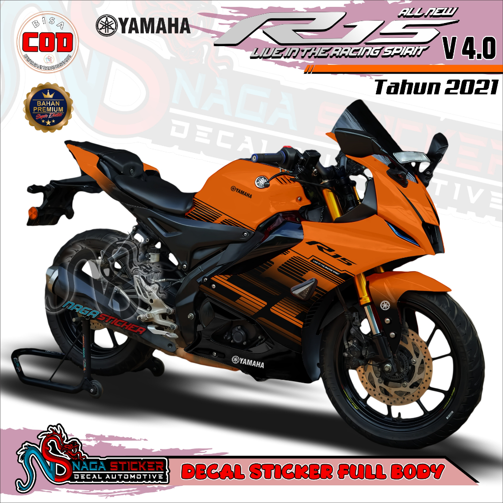Jual BISA COD DECAL STIKER FULL BODY YAMAHA R15 V4 VARIASI SIMPLE 2 ...