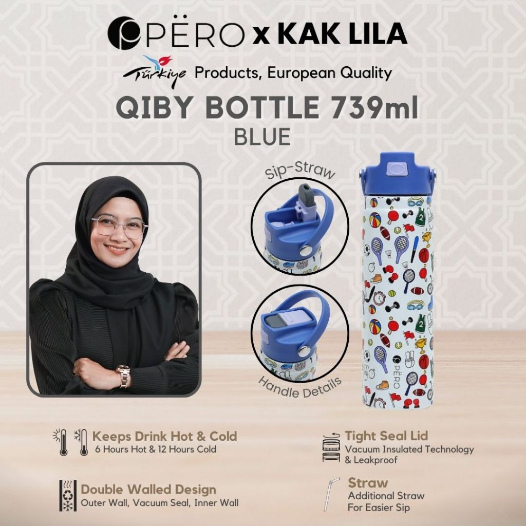 Jual [Kak Lila] Pero Permos Qiby Bottle Tumbler 739ML / Botol Minum ...