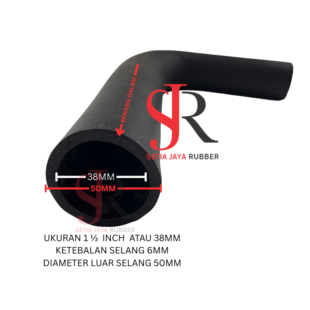 Jual Selang Karet Radiator Bentuk L 1 1/2 Inch Selang Air Udara Hawa L ...