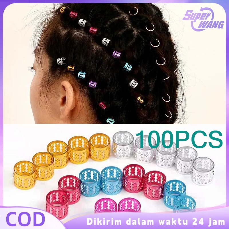 Jual 100pcs Cincin Rambut Gimbal Diy Cincin Clip Rambut Clip Rambut ...