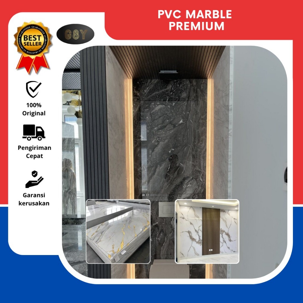Jual PVC MARBLE Ukuran 1.22m x 2.9m dan 1.22m x 1.45m / PVC marmer ...