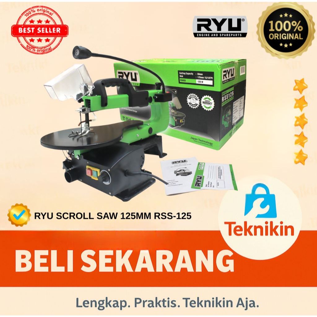 Jual Ryu scroll saw 125 mm - mesin gergaji meja ukir kayu - perkakas ...