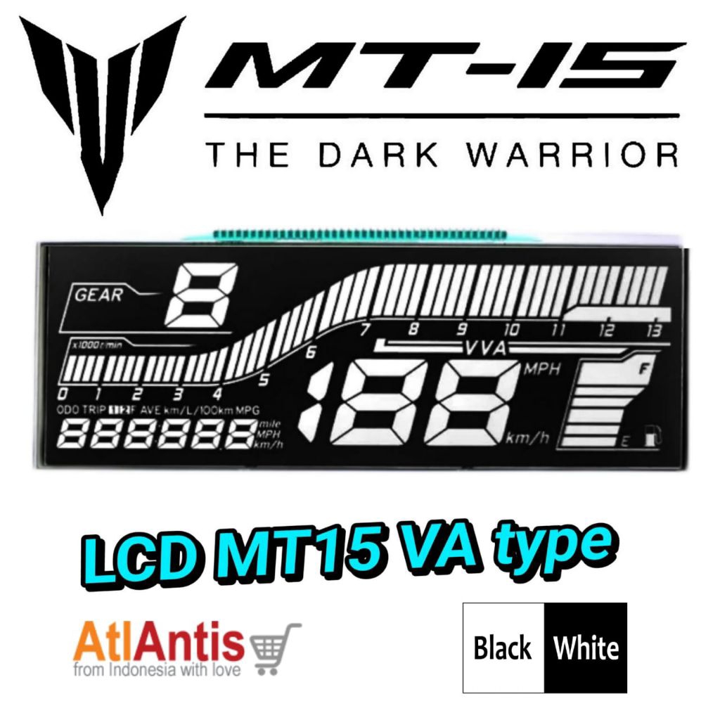 Jual [VA] LCD MT15 Untuk Speedometer Yamaha MT-15, Dark Mode, Black ...