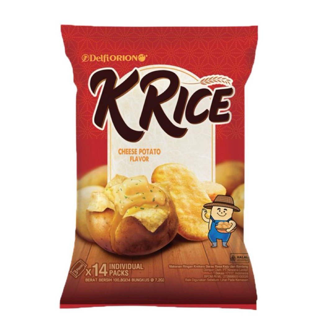Jual Delfiorion K Rice 100.8gr Krekers Beras Rasa Cheese Potato Flavour ...