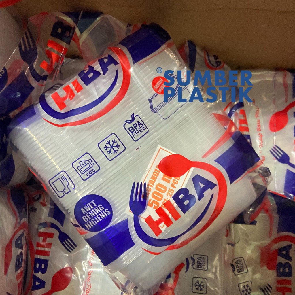 Jual THINWALL HIBA PERSEGI PANJANG 500ML - PERPACK 25pcs | Shopee Indonesia