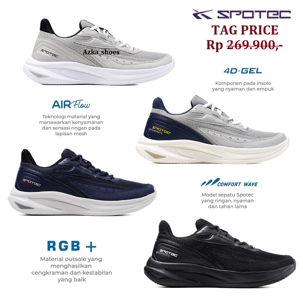 Jual SPOTEC DOMINATE - Sepatu Running - Sepatu Lari - Sepatu Original ...