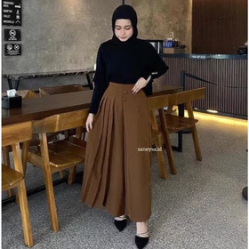 Cilliea Kulot Pleats. Celana Kulot Casual Fit Higwaist Furano Premium