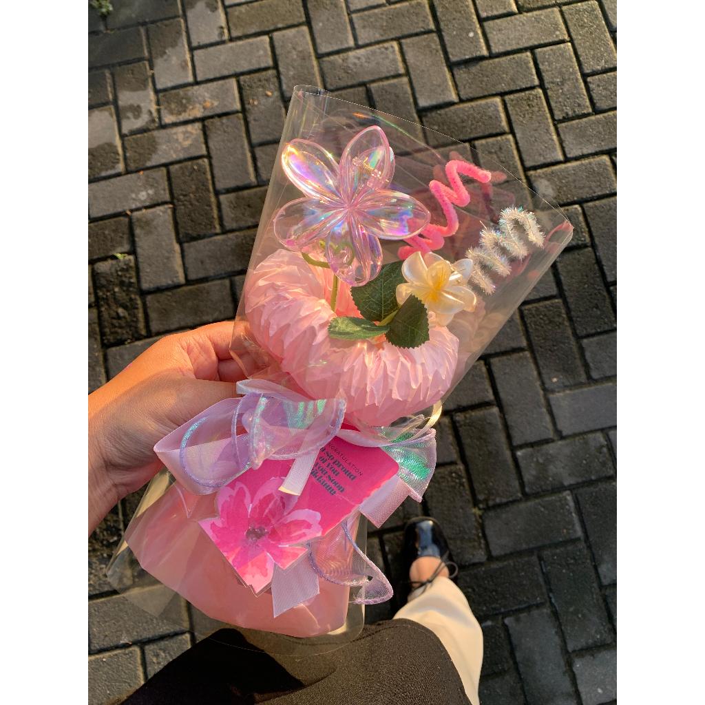 Jual Crystal Flower Bouquet (TBS) - buket jepit ra ut jedai bunga kupu ...