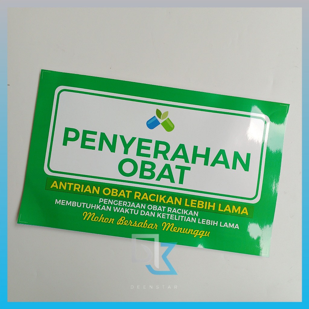 Jual Stiker Penyerahan Obat, Pharmacy, Apotik, Stiker Vinyl | Shopee ...