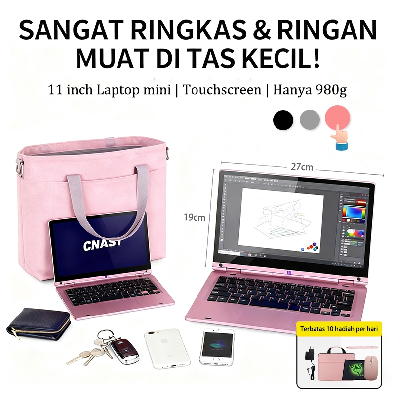 Jual CNAST Laptop Touchscreen Pink Baru Murah 11inch Intel N4020 8GB ...