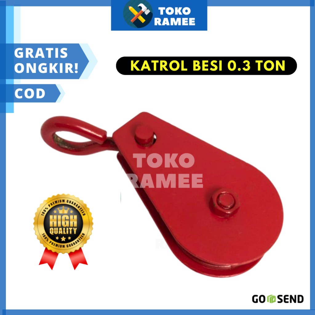 Jual (0,3 Ton) Katrol Kerekan Besi Mini Untuk Kerek Barang / Bangunan ...