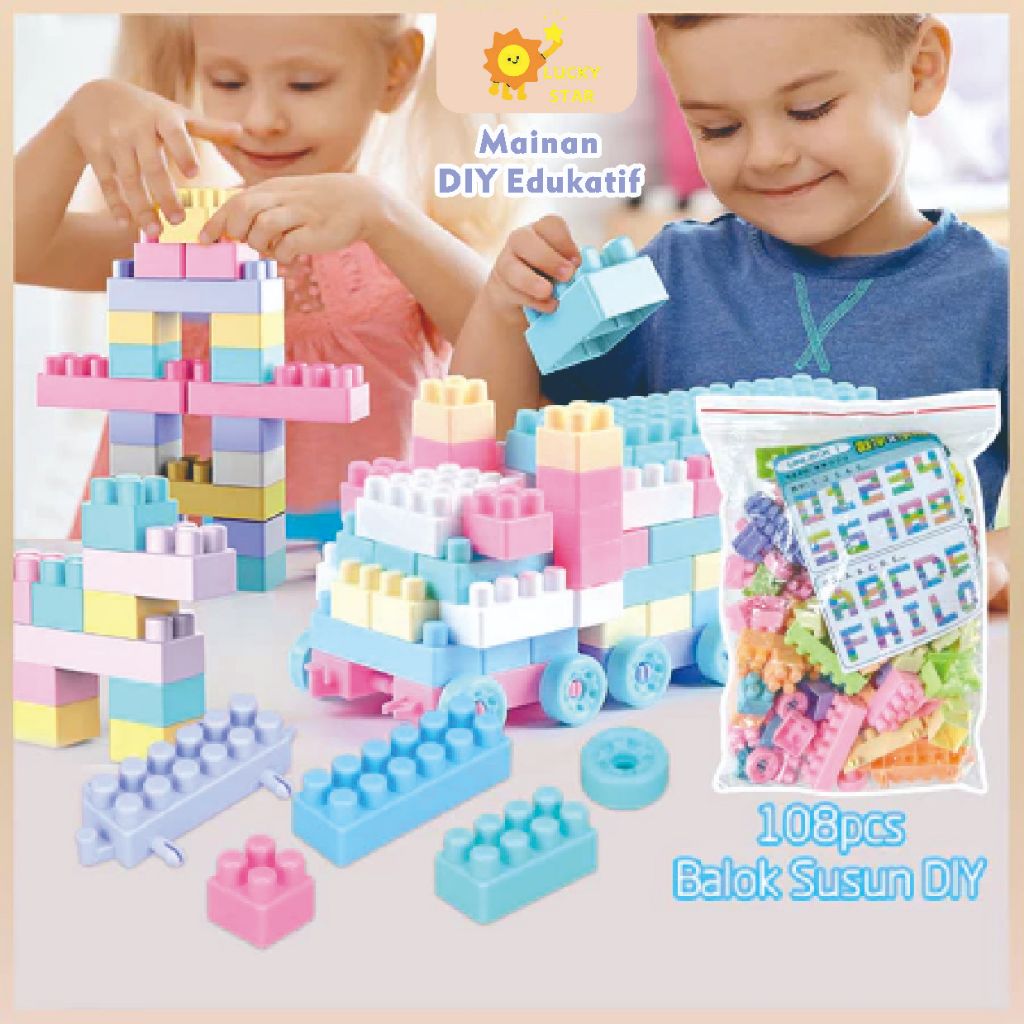 Jual DIY Building Blocks 348pcs Mainan Balok Susun Anak Building Brick ...