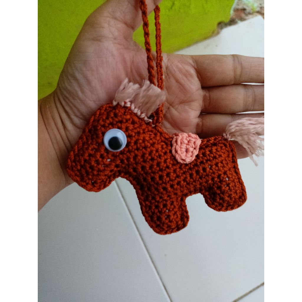 Jual amigurumi gantungan kuda raju/rodeo horse | Shopee Indonesia