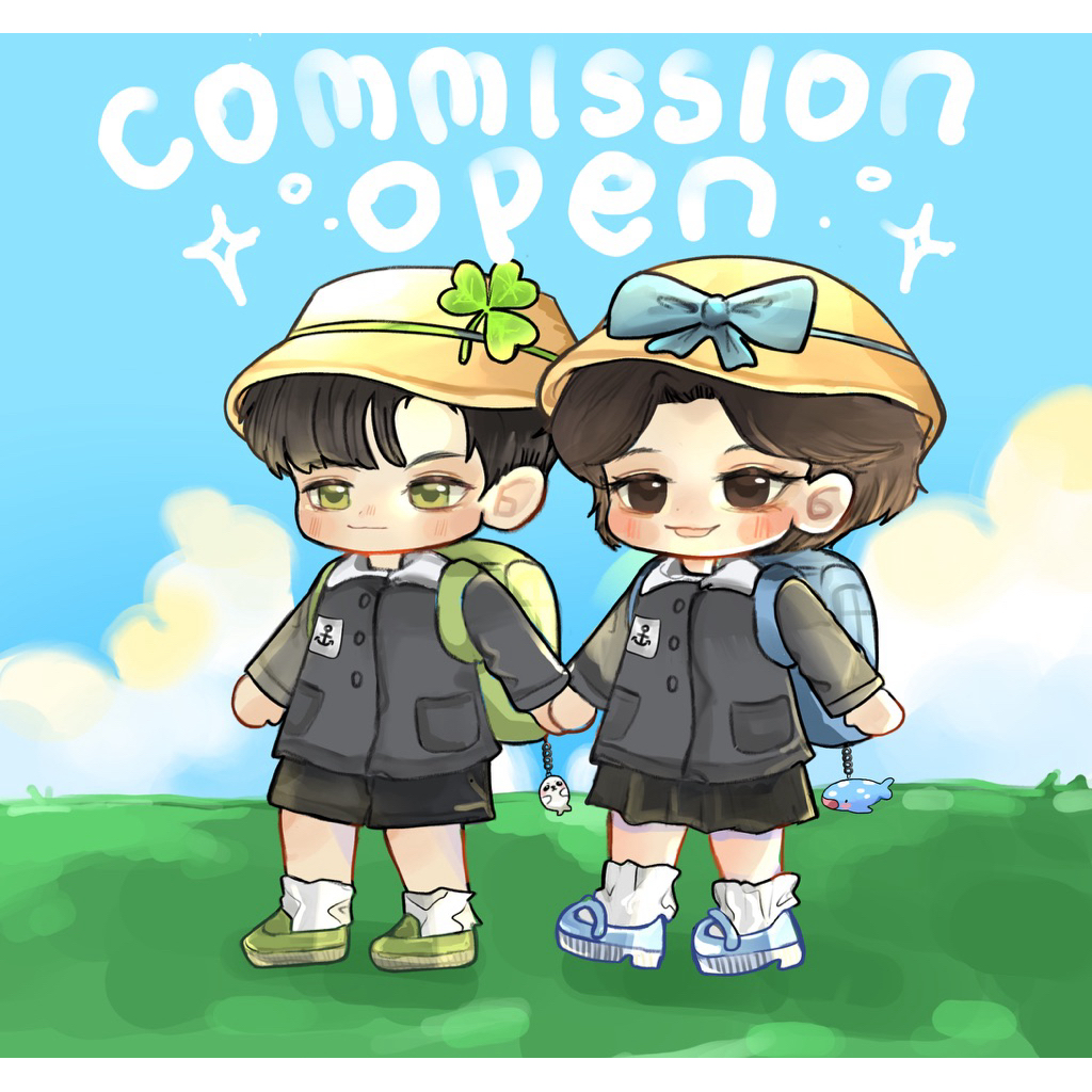Jual #OPEN commission art chibi custom gambar (soft file) (illustrasi ...