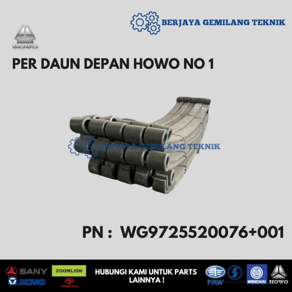 Jual Per Daun Depan Howo Set Front Leaf Spring Howo Sinotruk Assembly ...