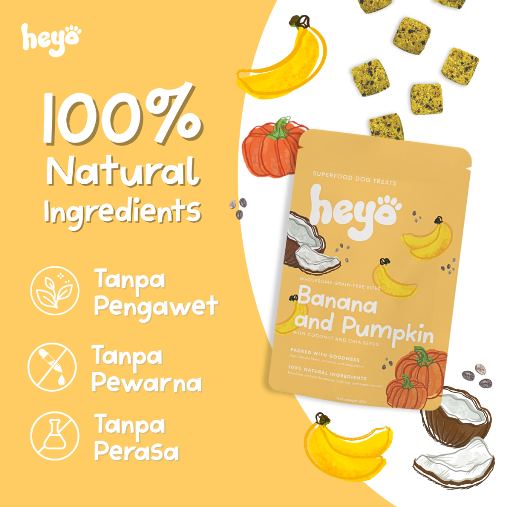 Jual Heyo Superfood Dog Treats - Wholesome Grain-Free Bites | Snack ...