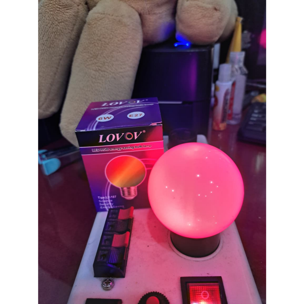 Jual LAMPU LED RGB / 7 WARNA LOVOV 3W 6W 9W | Shopee Indonesia