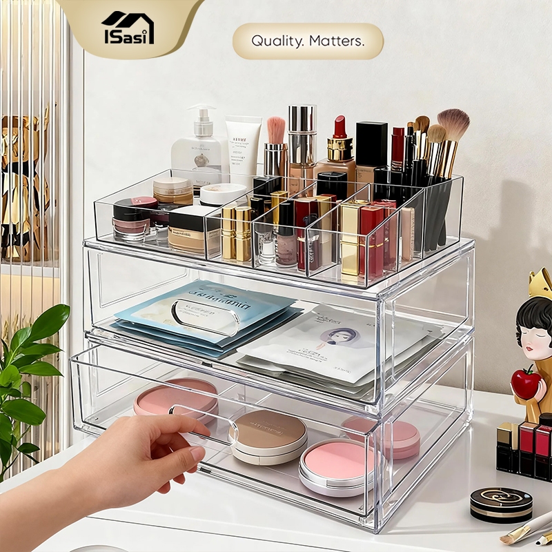 Jual Rak Make Up 3 Tingkat Anti Debu Organizer Meja Rias Skincare ...