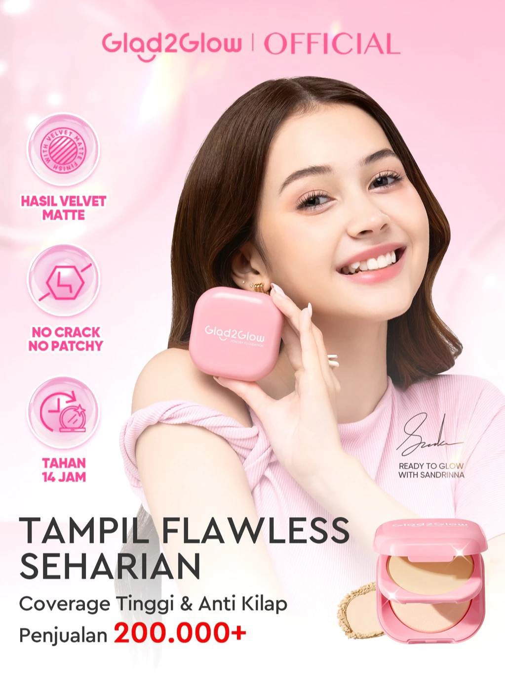 Pratinjau Glad2glow G2G Perfect Blur & Cover Loose Powder