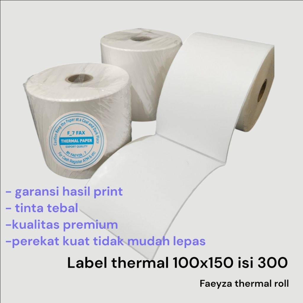 Jual kertas label thermal barcode 100x150 isi 300 | Shopee Indonesia