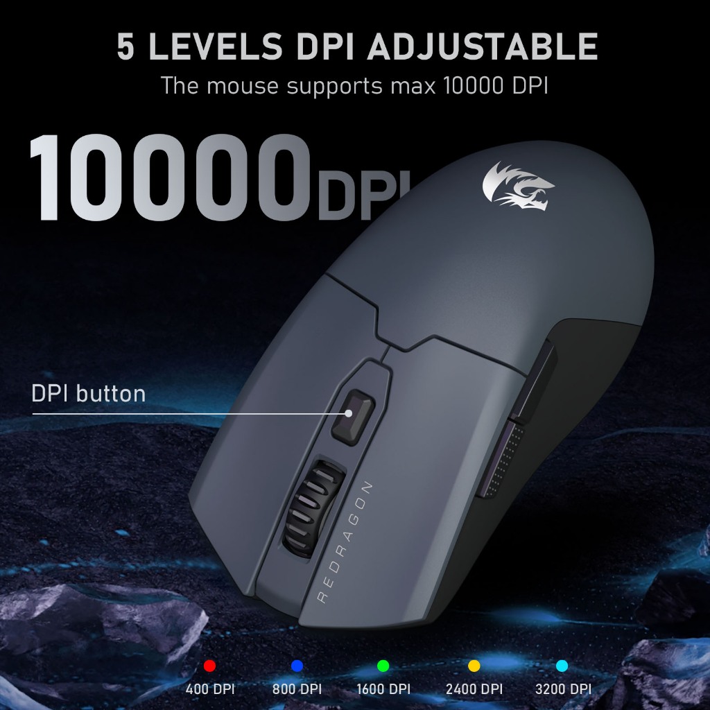 Jual Redragon FYZU M995 LITE Wireless Gaming Mouse 10K DPI Rechargeable ...