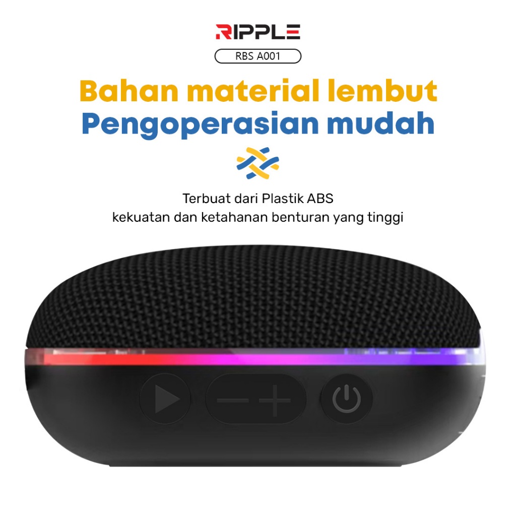 Jual Ripple Bluetooth Speaker RBS C038/RBS A001 Heavy Bass 360 Derajat ...