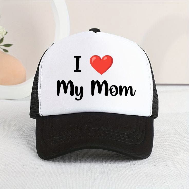 Jual Topi Trucker Anak dan Dewasa Tulisan I Love My Mom I Love My Dad I ...
