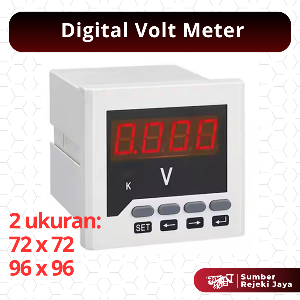 Digital Voltmeter Single Phase 1 Display LED | 72x72 | 96x96 | Volt Meter