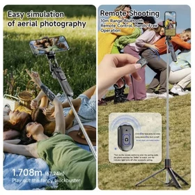 SMARTCOM Tripod Tongsis L16 Bluetooth Hand Stabilizer Hp Gopro Kamera L12 L15 L16 Y19 P185