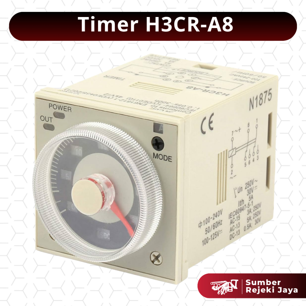 Timer H3CR-A8 Analog 220VAC 8 PIN / Kaki | JW
