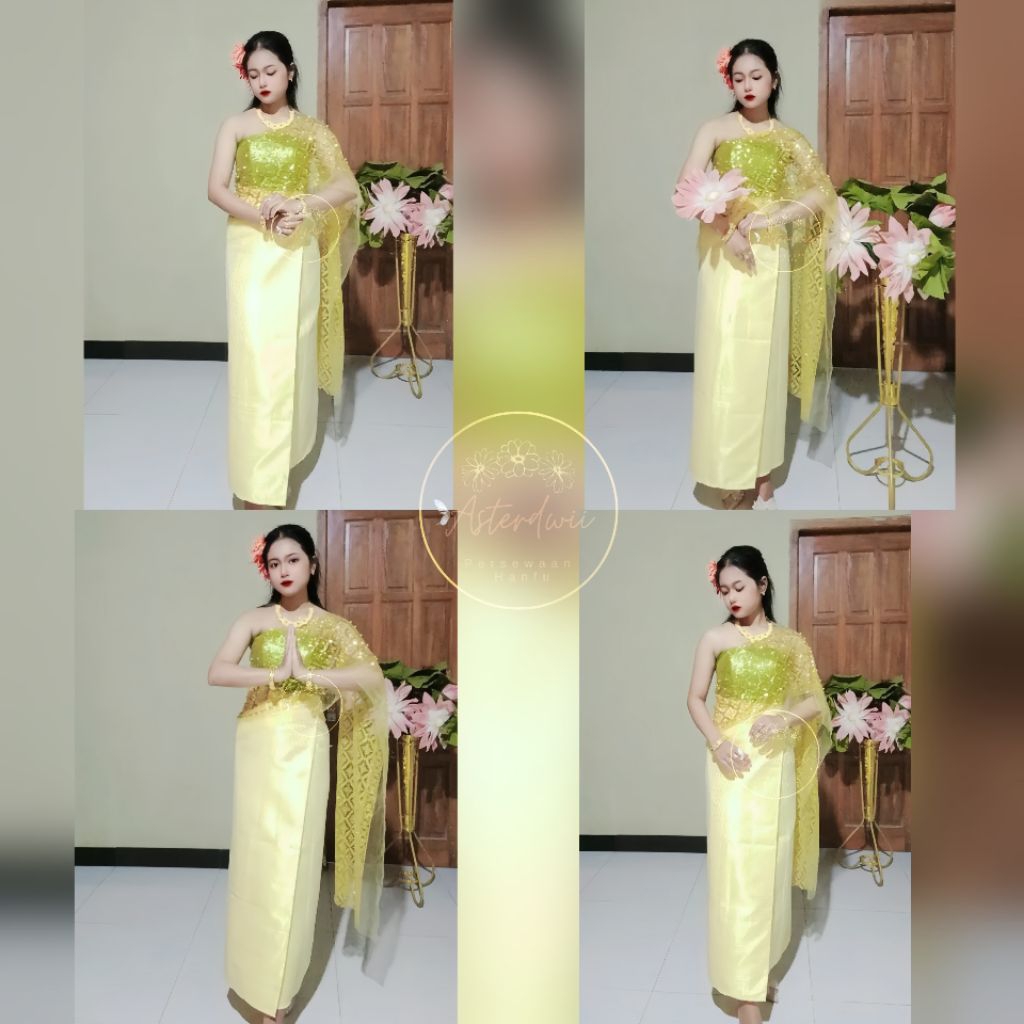 Jual SEWA ATAU RENTAL Kostum Puteri Adat Thailand Etnik Negara Kostum ...
