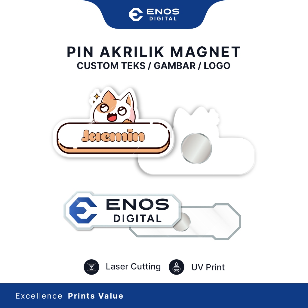 Jual Pin Magnet Akrilik Custom Nama Logo | Bros Magnet Akrilik | Enamel ...