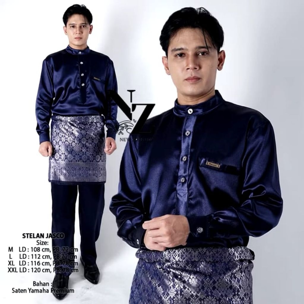 Jual COD...STELAN BAJU MELAYU PRIA TELUK BELANGA MODREN+SONGKET//ONESET ...