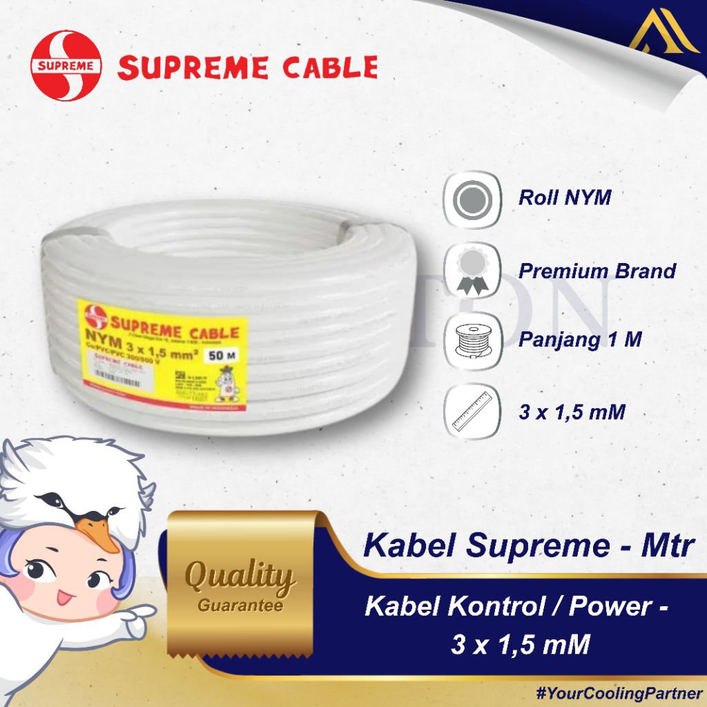Jual Kabel / Cable Supreme NYM 3 x 1.5 mm Per Meter / 1 Meter | Shopee ...