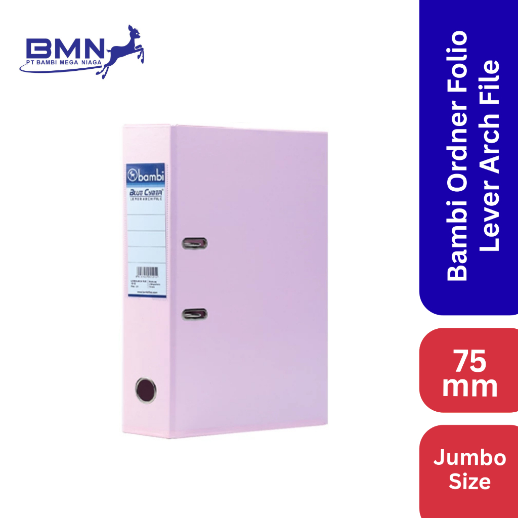 Jual Bambi Ordner Folio Lever Arch File Size Jumbo 75 mm All Color Code ...
