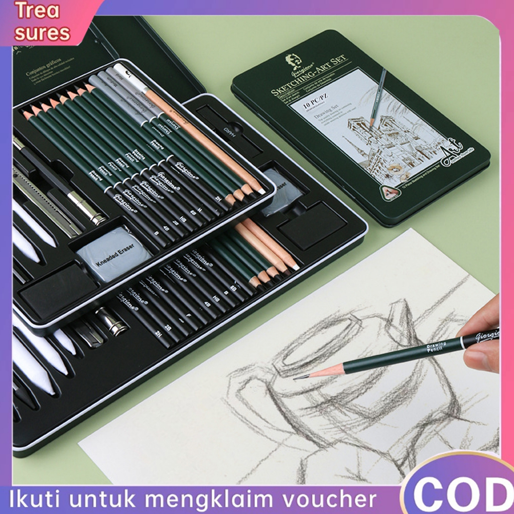 Jual [Ready] 10/19/27PCS Giorgione Set Drawing Pencil for Art Students ...