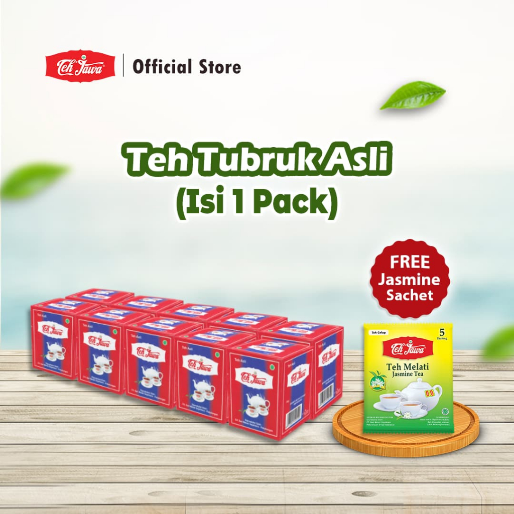 Jual Teh Jawa Rasa Asli (1 pak isi 10 x 50g) Free Jasmine Sachet ...
