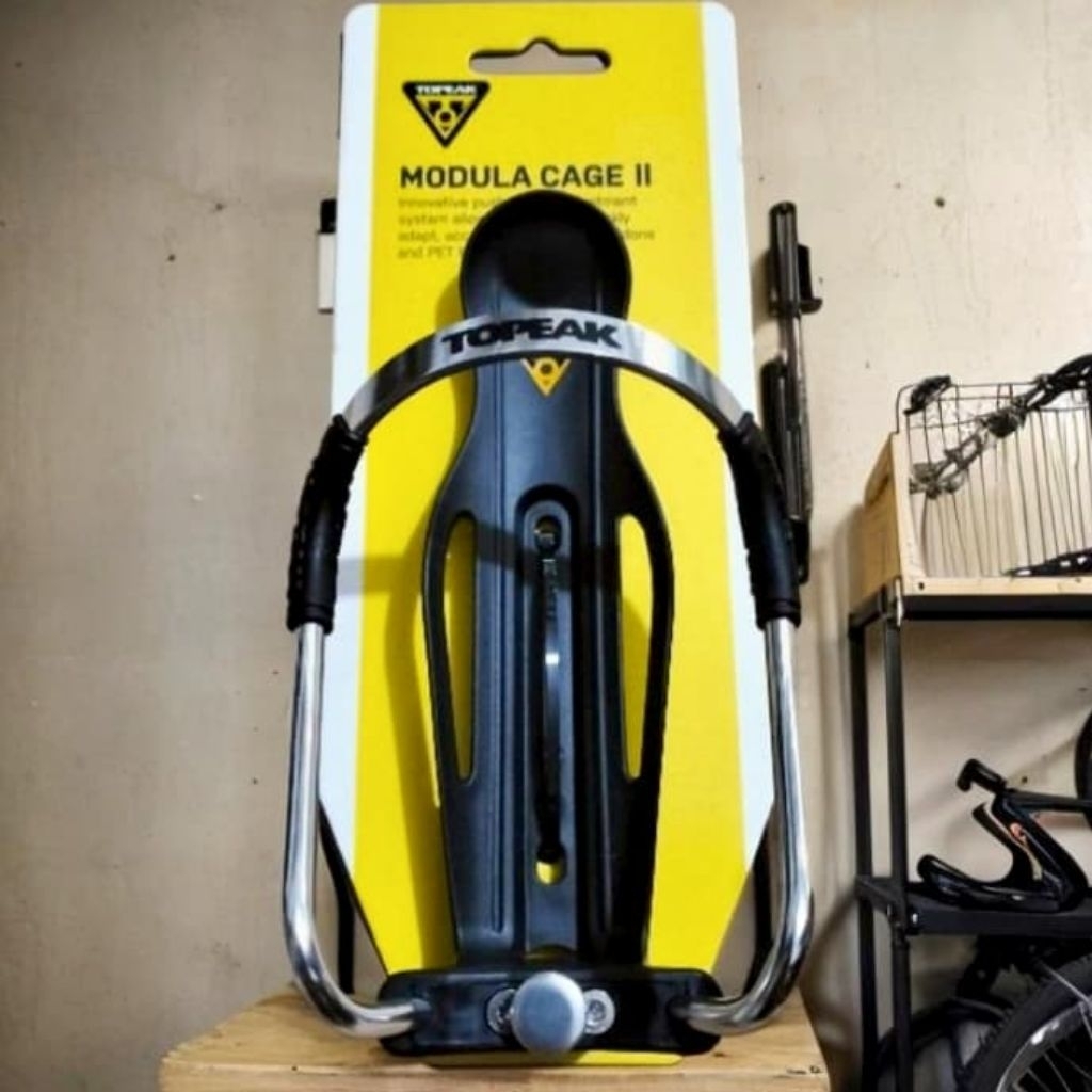 Topeak Modula Cage II Porte-Bidon Réglable - Fixation Velo Aluminium Noir