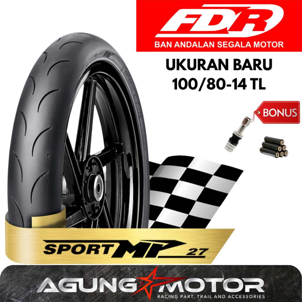 Jual Ban Motor FDR MP 27 100/80-14 Soft Coumpond Tubeless Racing ...