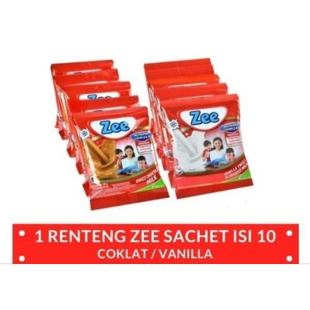 Jual Zee Sachet Renceng 10x37g Coklat / Vanila (3-12 tahun) | Shopee ...