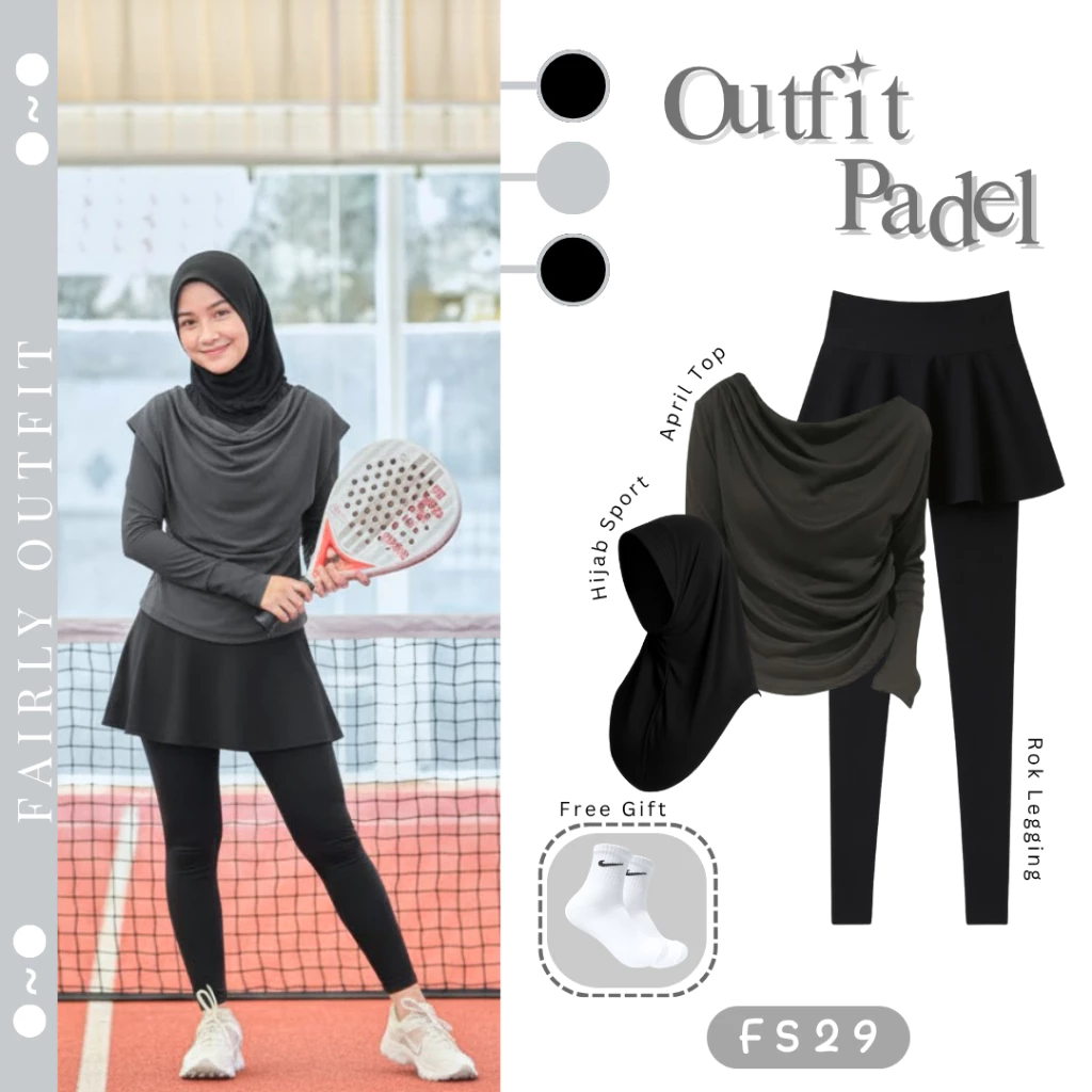 Ghina Padel Sporty 4in1 Hijab Set Terbaru