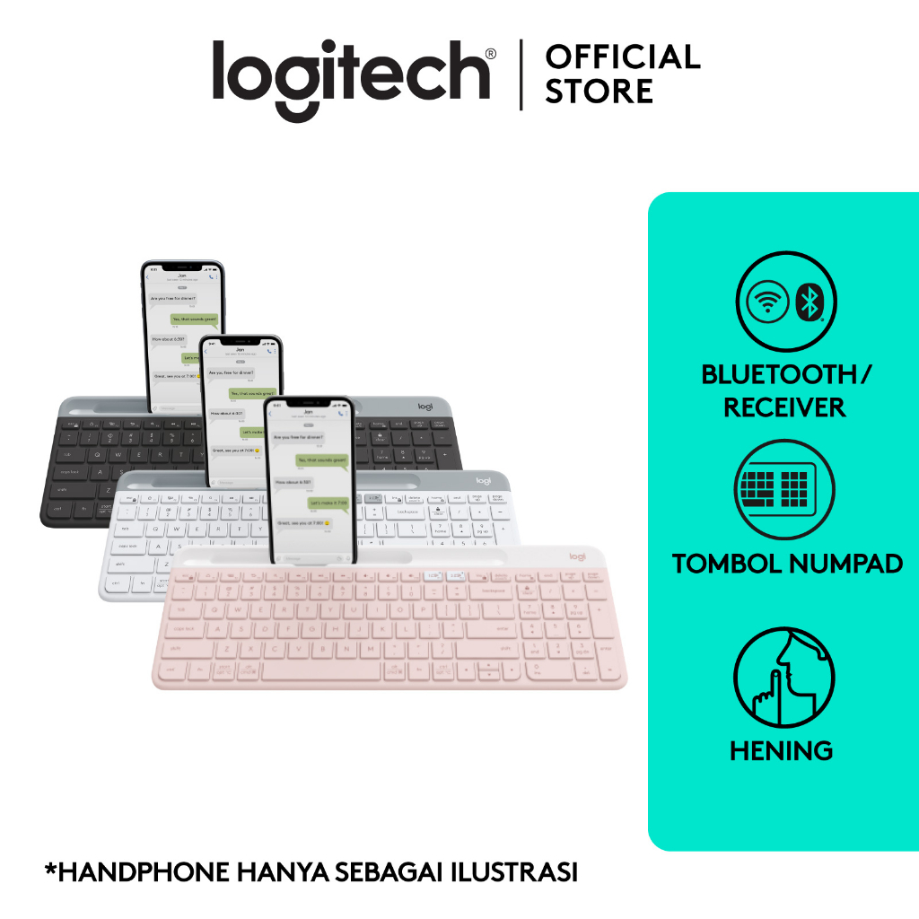 Jual LOGITECH Wireless Keyboard K580 Slim Multi-Device Wireless ...