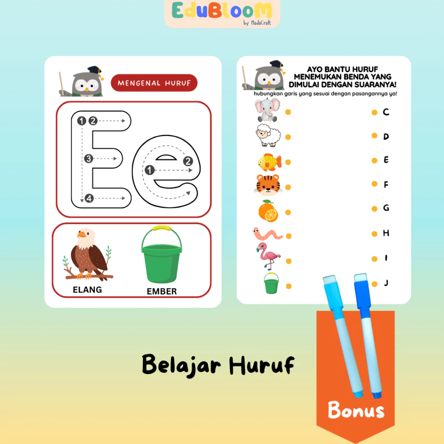 Buku Aktivitas Pertamaku Worksheet - Belajar Huruf - 1