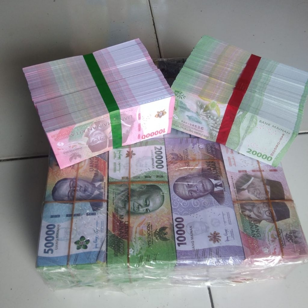 Jual 500lembar Mainan Uang-Uangan Campur Seribuan sampek Seratus Ribuan ...