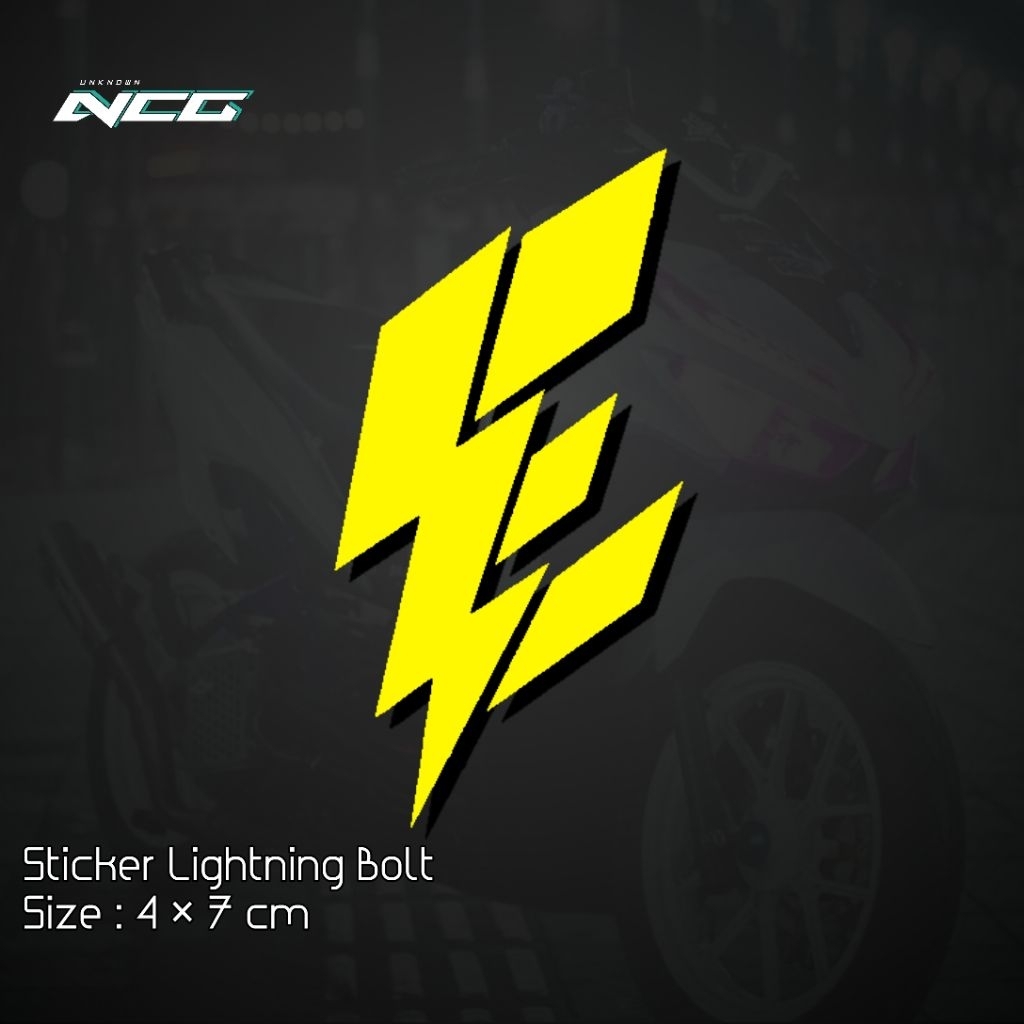 Jual Sticker Petir Keren Stiker Lightning Bolt Cutting Untuk Motor ...