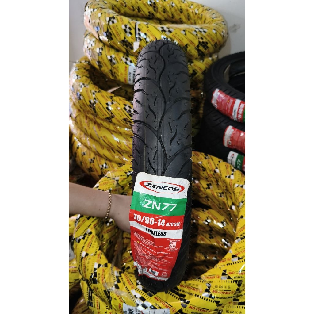 Jual BAN MOTOR TUBLESS ZENIOS ZN77 70/90-14 BAN LUAR | Shopee Indonesia